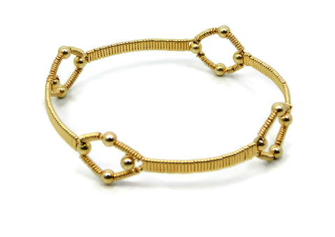 14kt Gold Fill Quad Profile Bangle Bracelet
